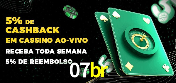 Promoções do cassino ao Vivo 07br